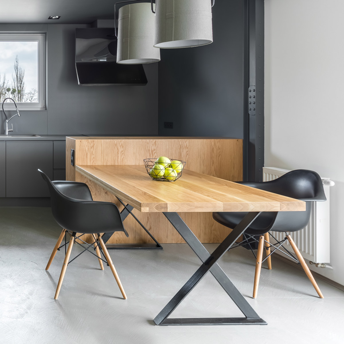Noga do stołu X loft metalowa