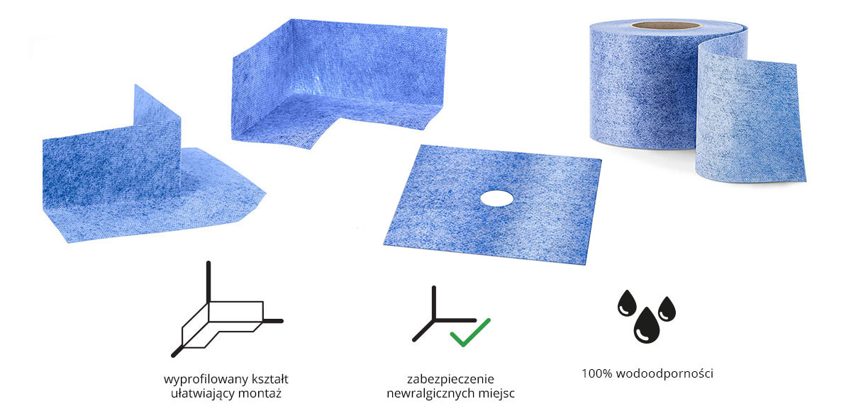 Mankiet uszczelniający - zestaw do hydroizolacji łazienki