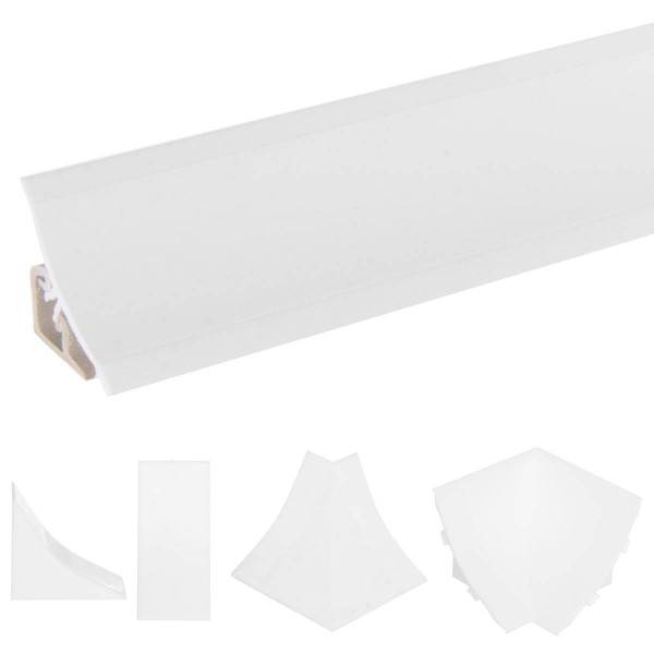 Listwa przyblatowa do blatu kuchennego 150 cm PVC biała