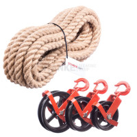 Zblocze hakowe 125 – 180 mm + lina jutowa Zblocze hakowe 125 – 180 mm + lina jutowa