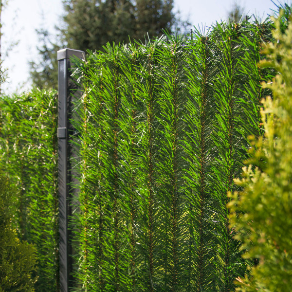 Jasnozielona osłona na ogrodzenie sztuczny żywopłot GreenFences 90 cm